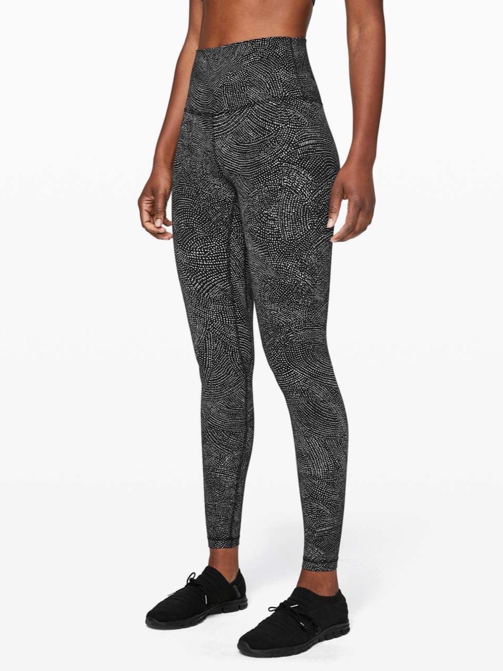 Lululemon Align Pant 28" Free Spirit Ice Grey Black Size 2